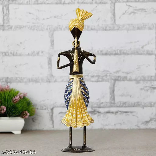 Kraphy Metal Wrought Iron Musician showpieces Decorative Items image