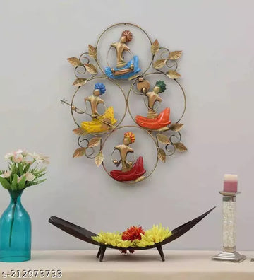 Metal Musician Wall Art In Multicolor