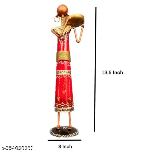Ganesha T light combo Iron Tribal Lady showpieces Ladies Doll Figurine Statue Decorative Items size guide