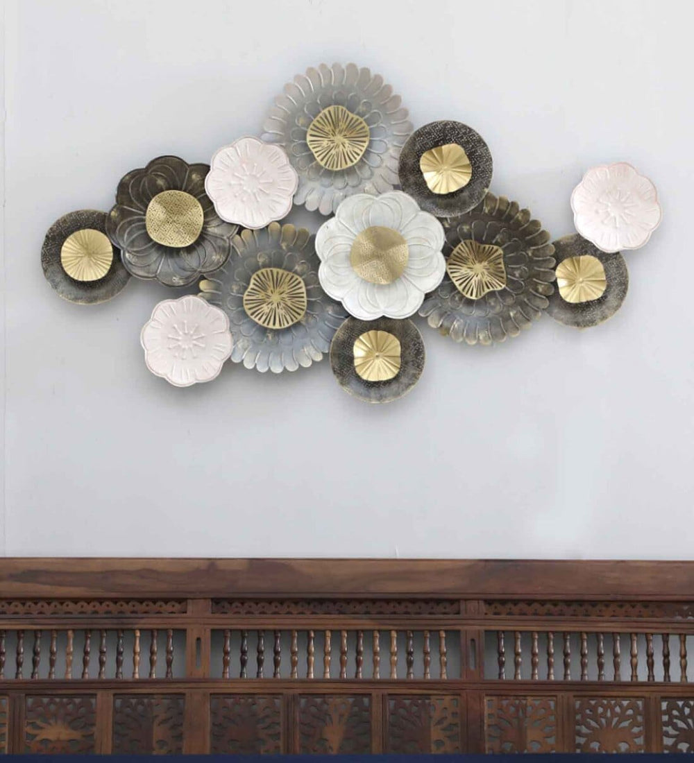 Curtain of Sea Shells Metal Wall Art Panel