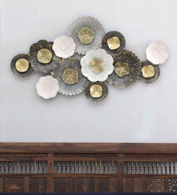 Curtain of Sea Shells Metal Wall Art Panel