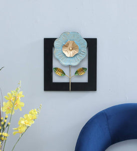 Iron And Mdf Wood Framed Leaf Wall Art In Multicolour