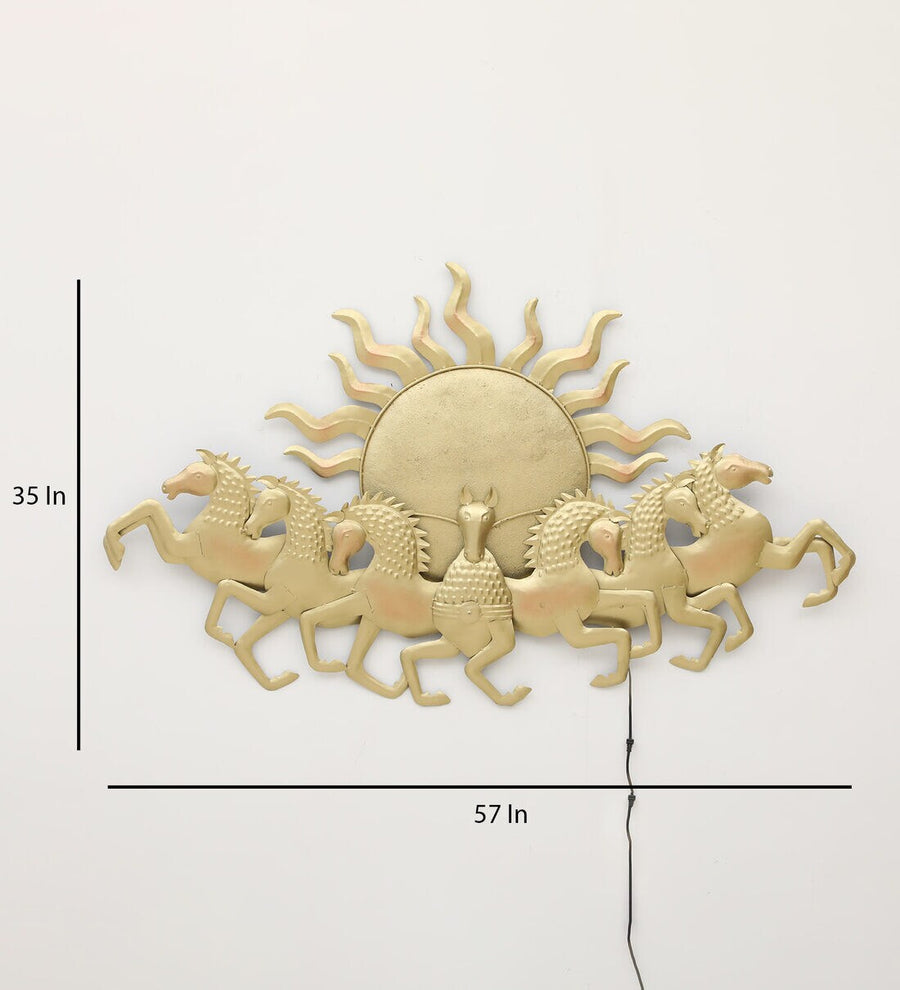 Seven Running Horses 100% Hand Made Metal Wall Art