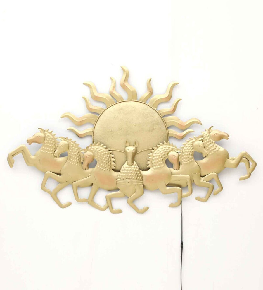 Seven Running Horses 100% Hand Made Metal Wall Art