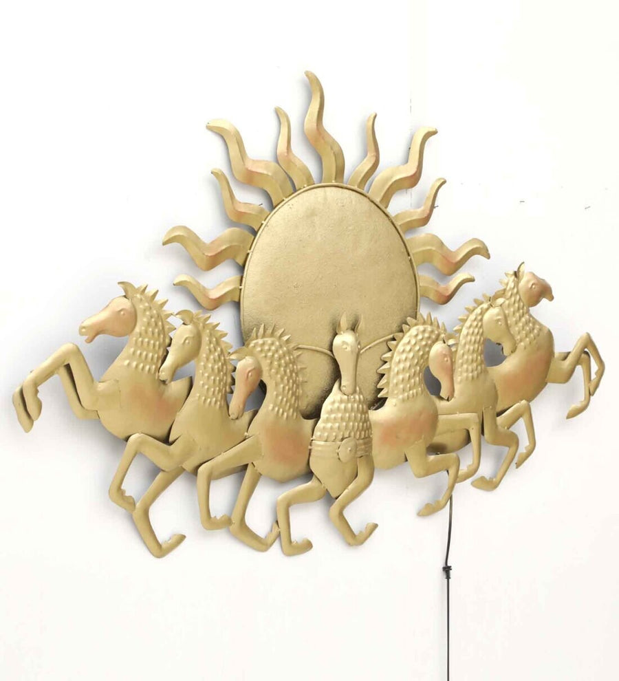 Seven Running Horses 100% Hand Made Metal Wall Art