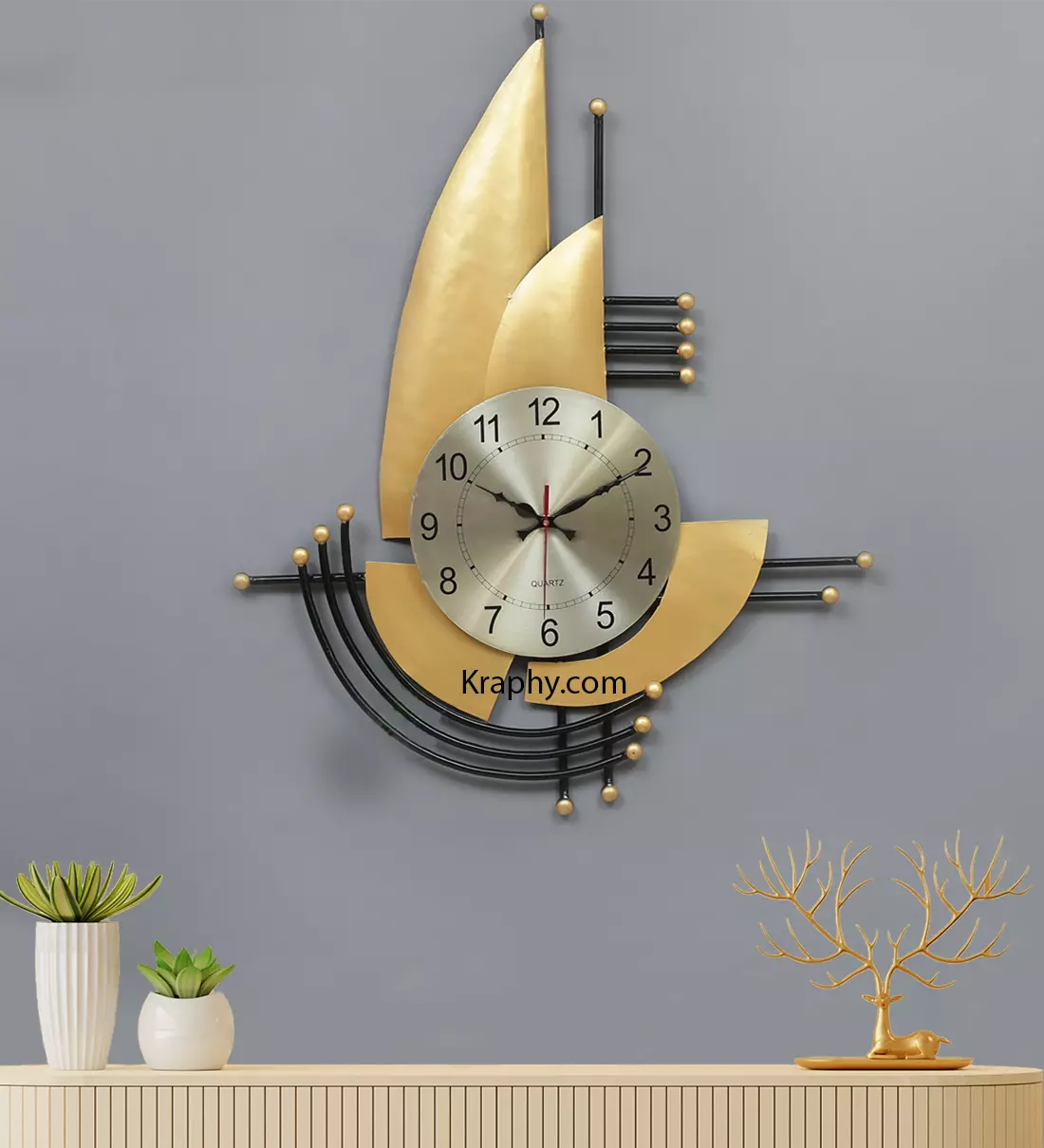 Buy Ship Multicolor Metal Wall Clock Online - KRAPHY
